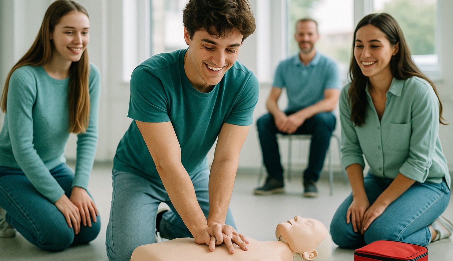Erste-Hilfe-Kurs mit Übungspuppe